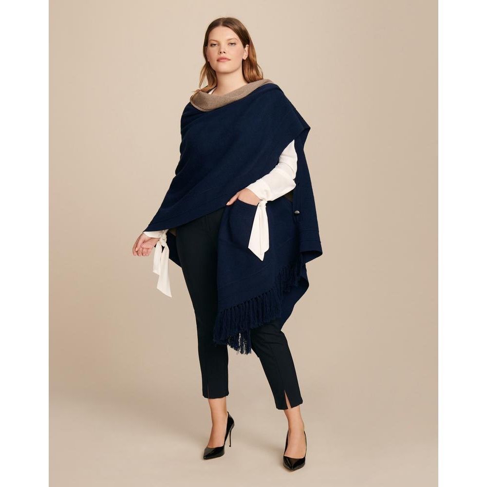 Yigal Azrouel Reversible Two Tone Cashmere Poncho